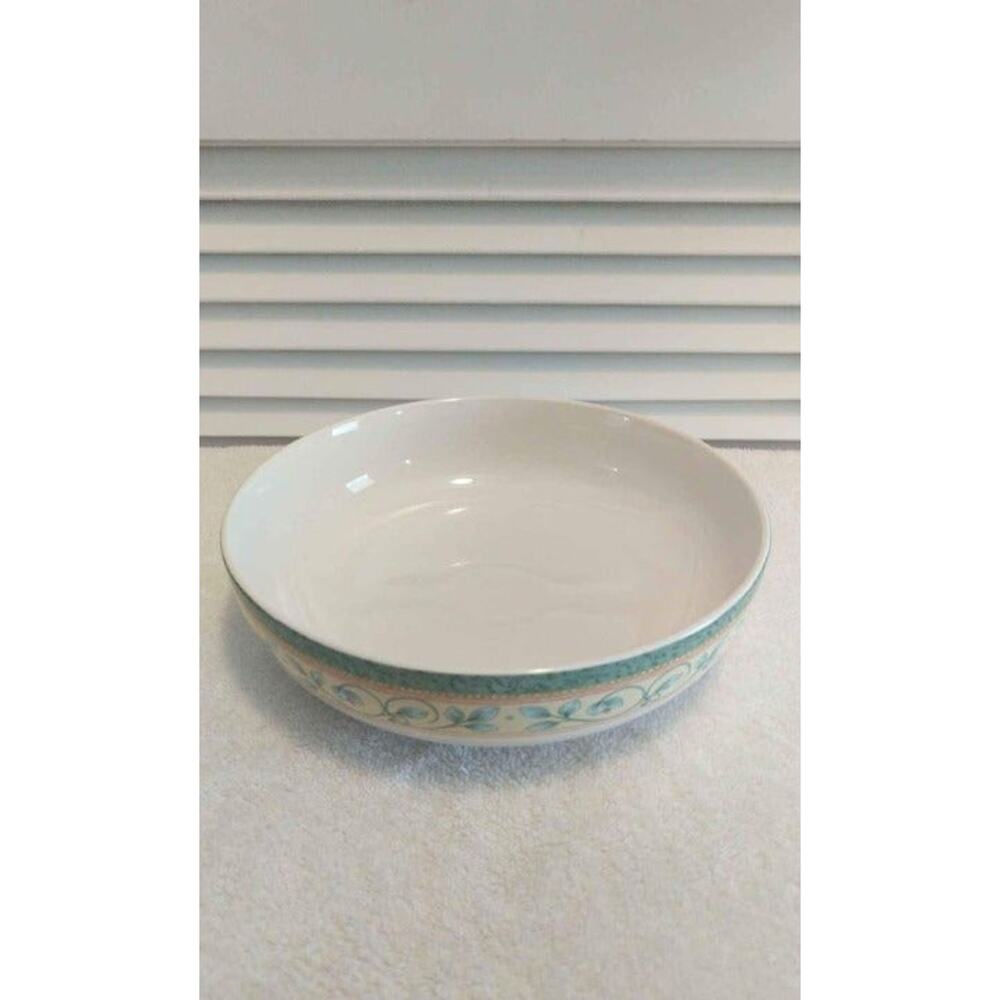 Pfaltzgraff French Quarter 8.5" stoneware banded shallow serving bowl dish